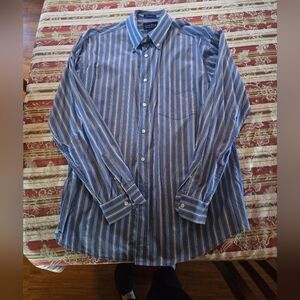 Club Room Blue Stripe Men's Button-Down Shirt